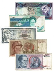 Irak/İran/Yugoslavya Yabancı Kağıt Para Lotu Temiz/ÇT YKP8529 - Gökçekoleksiyon