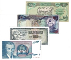 Irak/Yugoslavya Yabancı Kağıt Para Lotu ÇT/ÇÇT YKP8523 - Gökçekoleksiyon