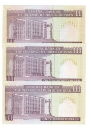İran 100 Rial (Hz.Ali Propaganda) (3 Adet) - ÇİL YKP8493 - 2