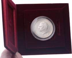 İran 1971 Yılı Monarşinin 2500.Yılı Gümüş Madalyon ' Şah Rıza Pehlevi Görselli/Özel Kutulu ' MVM2178 #323 - 3