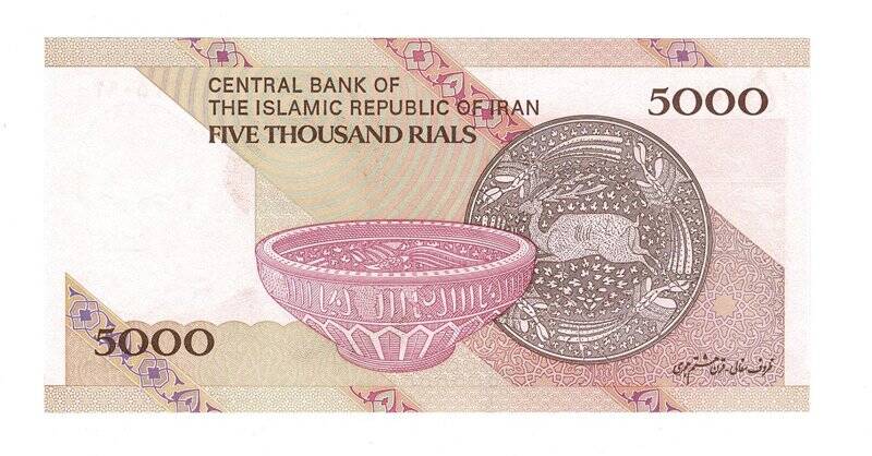 İran 5000 Rial 2013-2018 ÇİL YKP6600 - 2