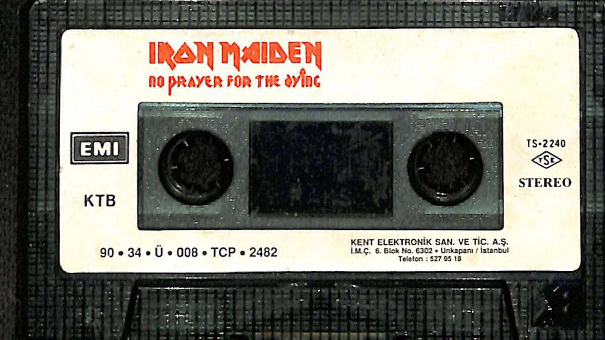 Iron Maiden - No Prayer for the Dying Orijinal Kaset (İkinci El) * EMI / Kent Elektronik - 1990 - Sarı Bandrol - Kağıt Baskı * KST31232 - 2