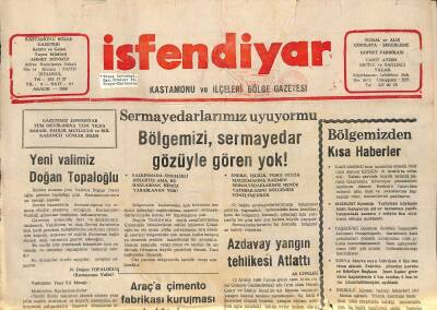 İsfendiyar Gazetesi Aralık 1986 - Yeni Valimiz Doğan Topaloğlu GZ118712 - 1