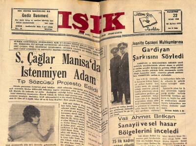 Işık Siyasi Gazete 22 Ocak 1968 - Johny Hall, İsmet İnönü Sol Bacağını Yaktı, Süleyman Çağlar GZ124117 - 1