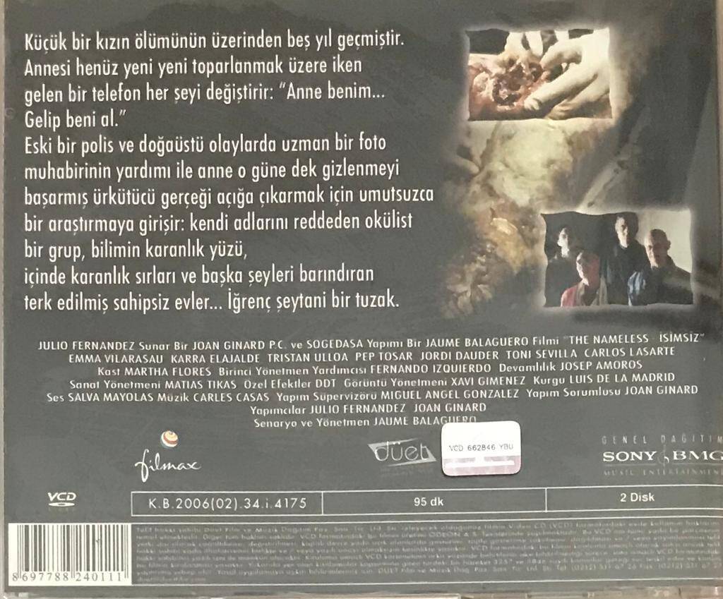 İsimsiz -The Nameless VCD Film VCD8422 - 2