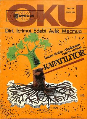 İslamın İlk Emri Oku Dini İçtimai Edebi Aylık Mecmua Sayı 114 Eylül 1971 - Ali Osman Koçkuzu, Dr. Fehm, Cumalıoğlu NDR82274 - 1