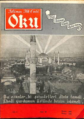 İslamın İlk Emri Oku Dini İçtimai Edebi Aylık Mecmua Sayı 60 Kasım 1966 - İsmet Ersöz, Ali Rıza Köksoy NDR82266 - 1