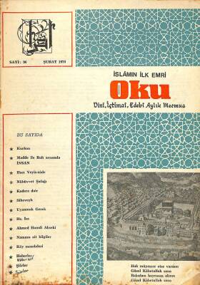 İslamın İlk Emri Oku Dini İçtimai Edebi Aylık Mecmua Sayı 96 Şubat 1970 - Veli Ertan, Hüsnü Dikeçligil NDR82290 - 1