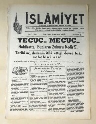 İslamiyet Gazetesi 3 Nisan 1950 GZ309 - 1