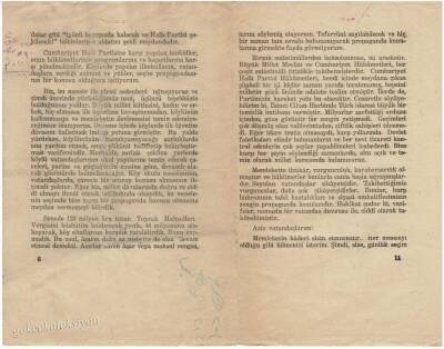 İsmet İnönü 1946 Yılı Seçim Beyannamesi EFM336 - 4