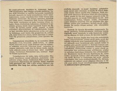 İsmet İnönü 1946 Yılı Seçim Beyannamesi EFM336 - 7