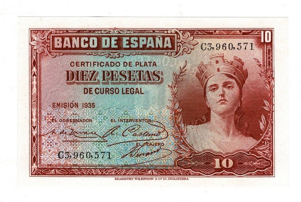İspanya 10 Pesetas 1935 ÇİL YKP8419 - 3