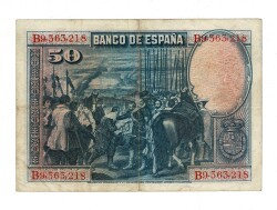 İspanya 50 Pesetas 1928 ÇT YKP8235 - 2