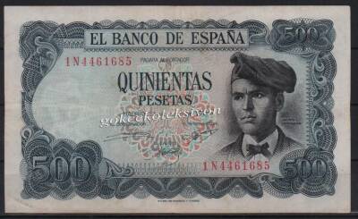 İspanya 500 Peseta 1971 ÇÇT YKP620 - 1