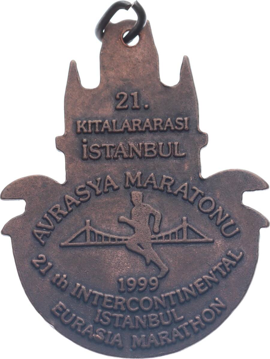 İstanbul 1999 Yılı 21.Kıtalararası İstanbul Avrasya Maratonu Madalyası MVM2002 - 2