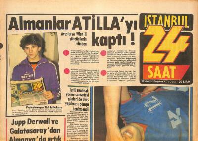İstanbul 24 Saat Gazetesi 27 Şubat 1985 - Türk Futbolcu Atilla Şekercioğlu, LAK LAK Tam Sayfa Çizgi Roman GZ126423 - 1