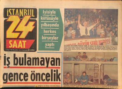 İstanbul 24 Saat Gazetesi 3 Ocak 1985 - Mary Decker Evlendi - Fenerli Erdoğan Hergün Bir Kızla Buluşuyor GZ126556 - 1
