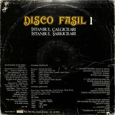 İstanbul Çalgıcıları İstanbul Şarkıcıları (1979) – Disco Fasıl 1 LP (107.5) LP - 2