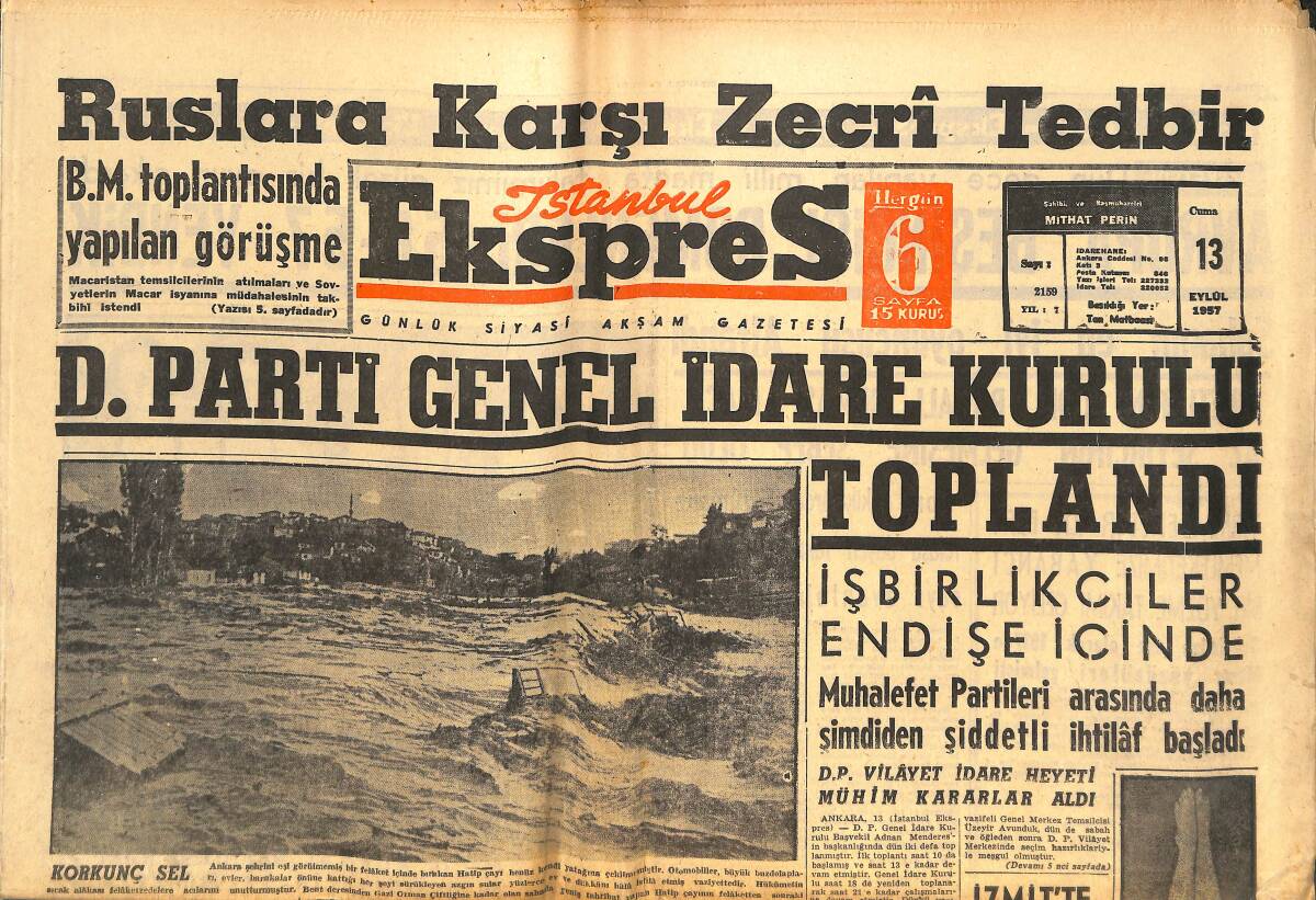 İstanbul Ekspres Gazetesi 13 Eylül 1957 - İtalyan Güzeli Luchino Visconti İle Sinema Güzeli Mirella Zini GZ143896 - 1