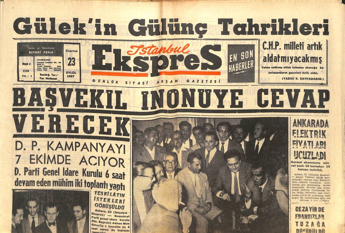 İstanbul Ekspres Gazetesi 23 Eylül 1957 - Çırıl Çıplaklar Diyarında - Galatasaray Galip - Helsinki Çıplaklar Plajı GZ143895 - 1