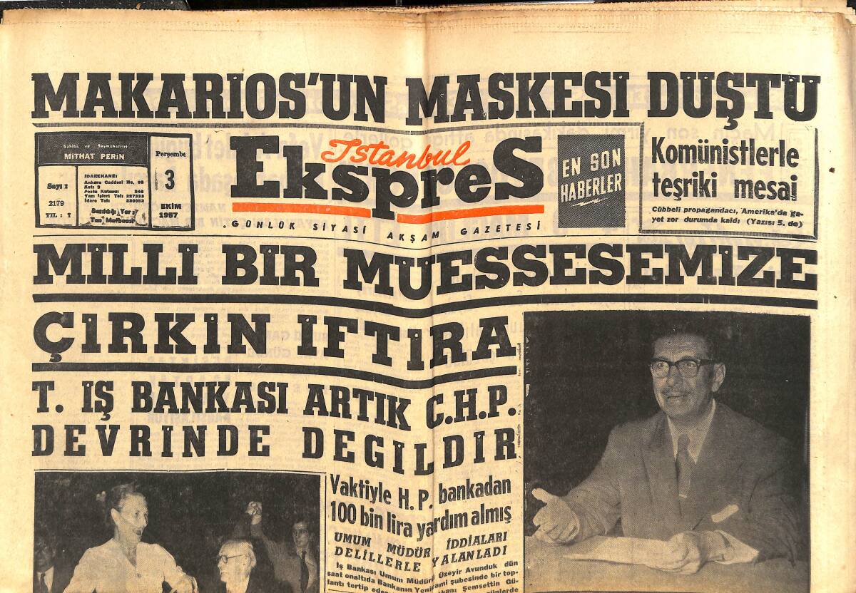 İstanbul Ekspres Gazetesi 3 Ekim 1957 - Renato'nun Sevgilisi Mara Berni - Ağa Han'ın Yeni Sevgilisi GZ143890 - 1