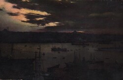 İstanbul Galatadan Gece Manzarası KRT6043 - Gökçekoleksiyon