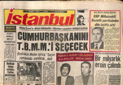 İstanbul Gazetesi 1 Şubat 1973 - E.O.K.A. Kıbrısta Seçimlerin Boykot Edilmesini İstedi GZ109843 - 1