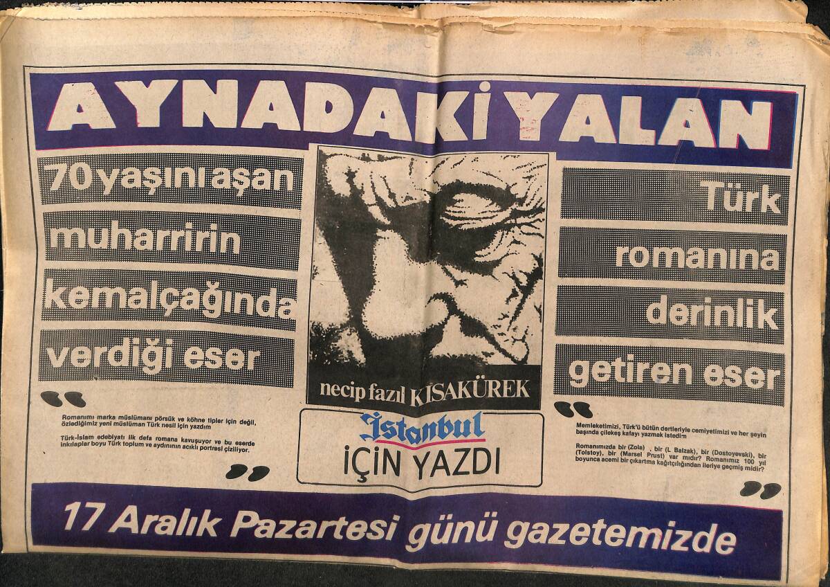 İstanbul Gazetesi 13 Aralık 1979 - Afgan Müslümanları Türkiye'den Yardım İstedi - Şah'ın Serveti 500 Milyar GZ148431 - 1