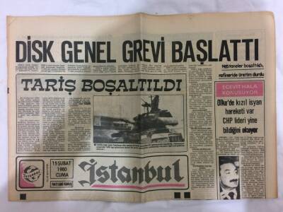 İstanbul Gazetesi 15 Şubat 1980 - Anarşistler İstanbulu Bölgelere Ayırdı GZ73068 - 1