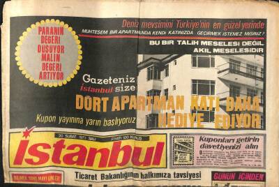İstanbul Gazetesi 20 Şubat 1973 - Melen Basın İçin Vaadlerde Bulundu - Bir Sovyet Uçağı Düştü 300 Kişi Öldü GZ109852 - 1
