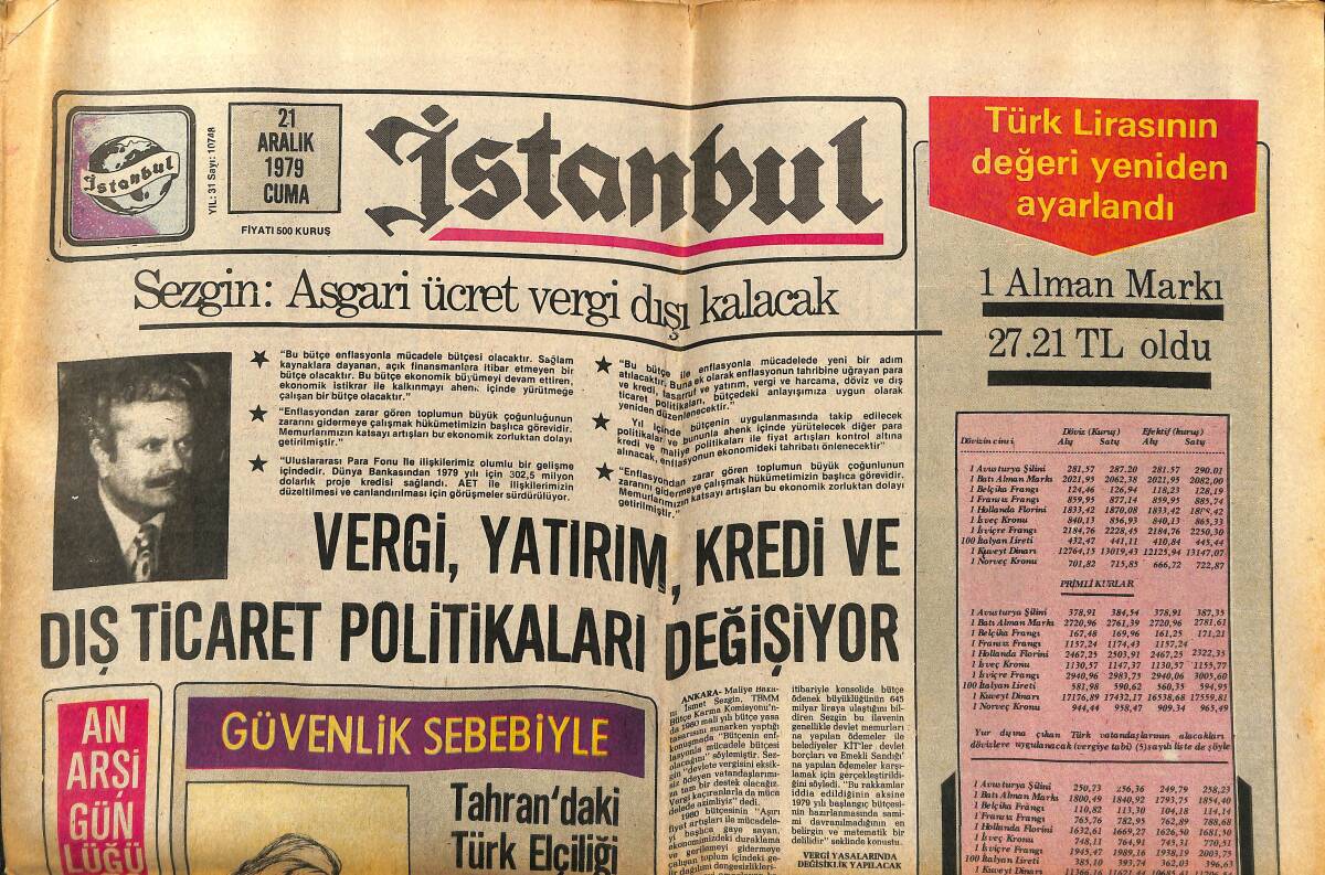 İstanbul Gazetesi 21 Aralık 1979 - Carter, Rehineler Yargılanmaya Başlarsa İran'a Saldırırız - Humeyni: ABD Bizi Korkutmuyor GZ148595 - 1