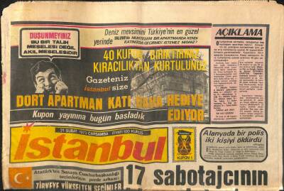 İstanbul Gazetesi 21 Şubat 1973 - İstanbul Orta Doğunun Açık Kadın Pazarı Oldu GZ109850 - 1