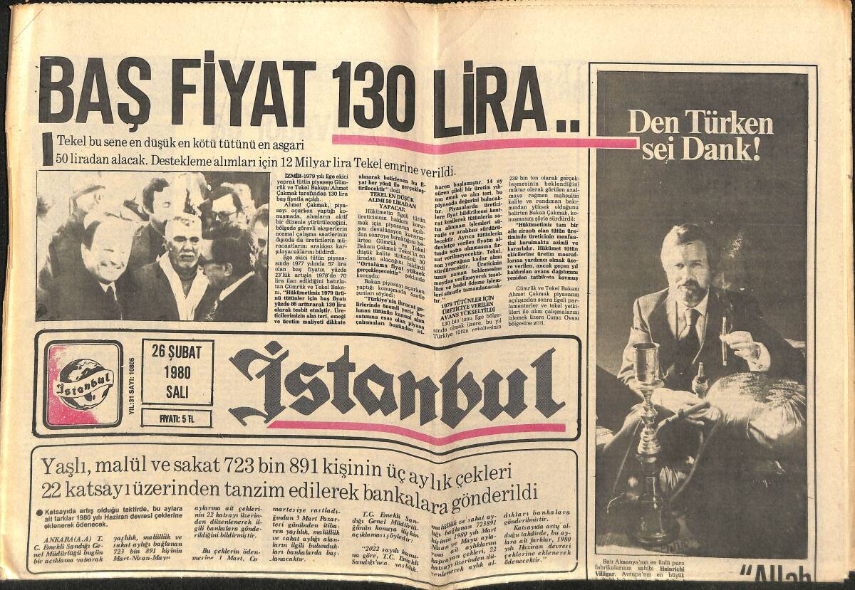 İstanbul Gazetesi 26 Şubat 1980 - Üç Büyükler Nihayet Sevindi - İstanbul'a Metroyu Ruslar Yapacak GZ148529 - 1