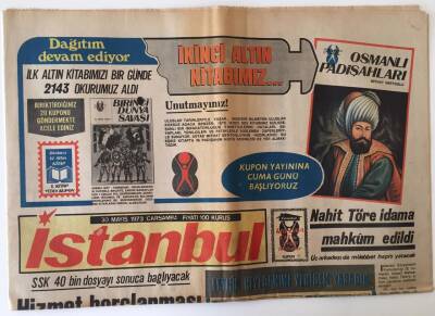 İstanbul Gazetesi 30 Mayıs 1973 - İstanbul Fethinin 520. Yılının Kutlama Törenleri Topkapıda Yapılan Törenle Çok Parlak Geçti GZ11733 - 1
