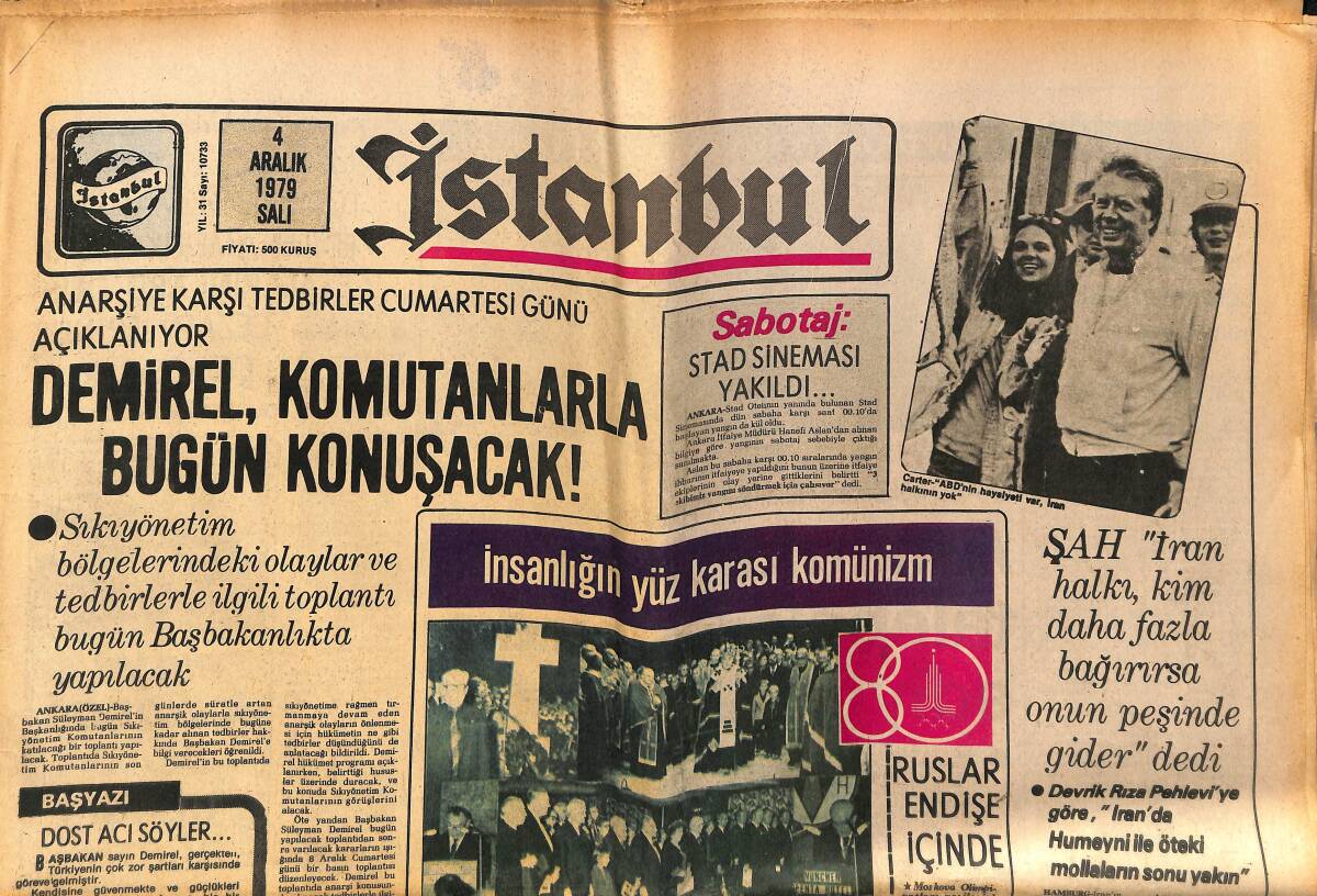 İstanbul Gazetesi 4 Aralık 1979 - Gülşen Bubikoğlu Oğlu İle - Amerika İranlı Talebeleri Sınır Dışı Ediyor GZ148524 - 1