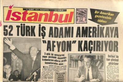 İstanbul Gazetesi 5 Şubat 1973 - Keban Barajı Maliyeti Üç Misli Arttı - 52 Türk İş Adamı Amerikaya Afyon Kaçırıyor GZ109866 - 1