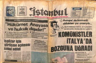 İstanbul Gazetesi 6 Haziran 1979 - Komünistler İtalyada Bozguna Uğradı GZ103825 - 1