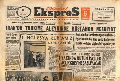 İstanbul Gazetesi Ekspres Eki 11 Mart 1952 - İranda Türkiye Aleyhinde Küstahca Neşriyat GZ83079 - 1
