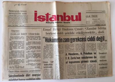 İstanbul Milliyetçi Bağımsız Gazete 1 Mart 1974 - A.Menderes,H.Polatkan,F.R.Zorlunun Naaşlarının da Af Kapsamına Girmesi İstendi GZ11763 - 1
