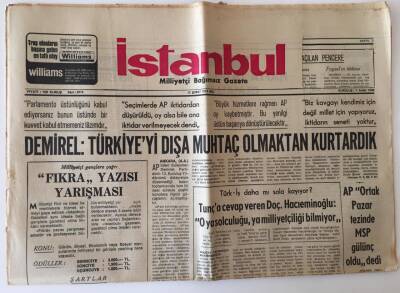 İstanbul Milliyetçi Bağımsız Gazete 12 Şubat 1974 - Denktaş Rumların Gasbettiği Haklarımızı Geri Alacağız GZ11772 - 1