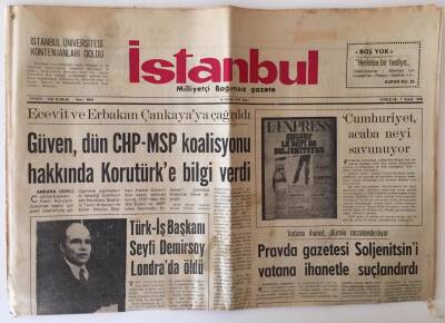 İstanbul Milliyetçi Bağımsız Gazete 15 Ocak 1974 - AET Üyesi Ülkeler Ortak Enerji Konusu İçin Toplantı GZ11756 - 1