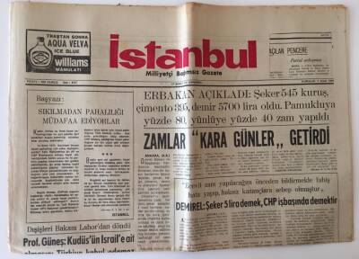 İstanbul Milliyetçi Bağımsız Gazete 27 Şubat 1974 - Zamlar Kara Günler Getirdi GZ11761 - 1