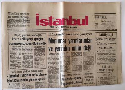 İstanbul Milliyetçi Bağımsız Gazete 4 Şubat 1974 - İstanbul Trafiğinin Nefes Alması Gerekiyor GZ11767 - 1