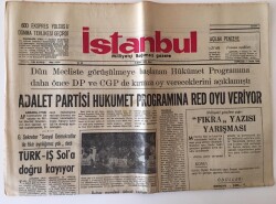 İstanbul Milliyetçi Bağımsız Gazete 5 Şubat 1974 - Adalet Partisi Hükümet Programına Red Oyu Veriliyor GZ11766 - 2