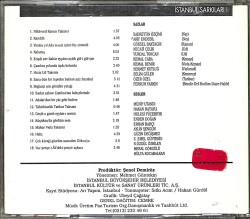 İstanbul Şarkıları / İstanbul Songs Volume 1 CD (İkinci El) CD4084 - 2