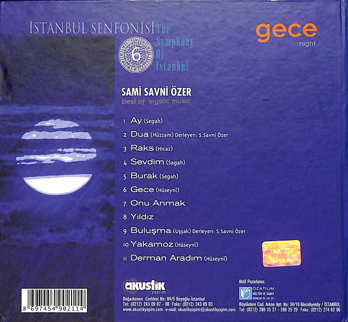 İstanbul Senfonisi 6 - Gece - Sami Savni Özer CD (İkinci El) CD4942 - 2