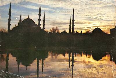 İstanbul Sultanahmet Cami Temalı Kartpostal KRT3794 - 1