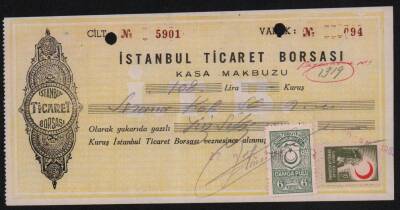 İstanbul Ticaret Borsası 1963 Yılı Kasa Makbuzu EFM446 - 1