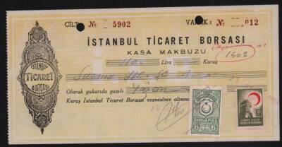 İstanbul Ticaret Borsası 1963 Yılı Kasa Makbuzu EFM449 - 1