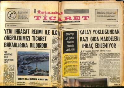 İstanbul Ticaret Gazetesi 9 Mart 1979 - Kalay Yokluğundan Bazı Gıda Maddeleri İhraç Edilemiyor - Sebze Hali Halice Kayıyor ! GZ122256 - 1
